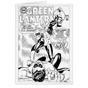 Cartão Lanterna verde - saia este Earch Hal Jordan, Bla