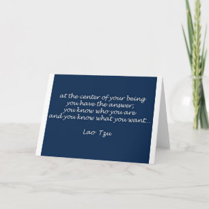 Cartão Lao Tzu Quote Greeting Card