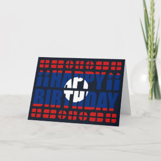 Cartão Laos Flag Birthday Card