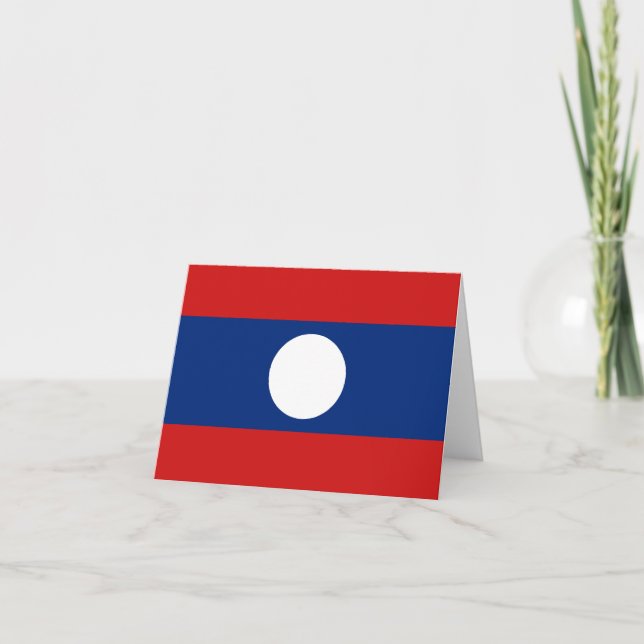 Cartão Laos Flag Notecard (Frente)