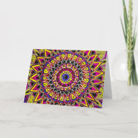 Lápis de Cor Roxo Amarelo Mandala Parabéns