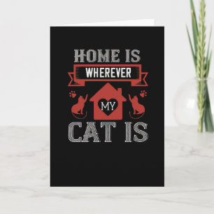 Cartão Lar é onde está o Gato