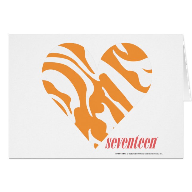 Cartão Laranja 2 da zebra (Frente Horizontal)