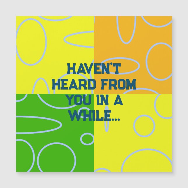 Cartão laranja amarelo verde-escuro Circular (Frente)