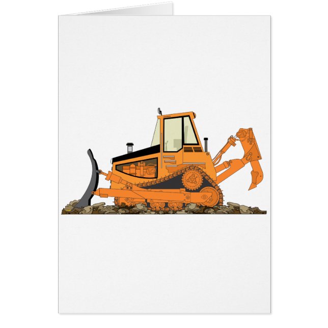 Cartão Laranja Bulldozer (Frente)