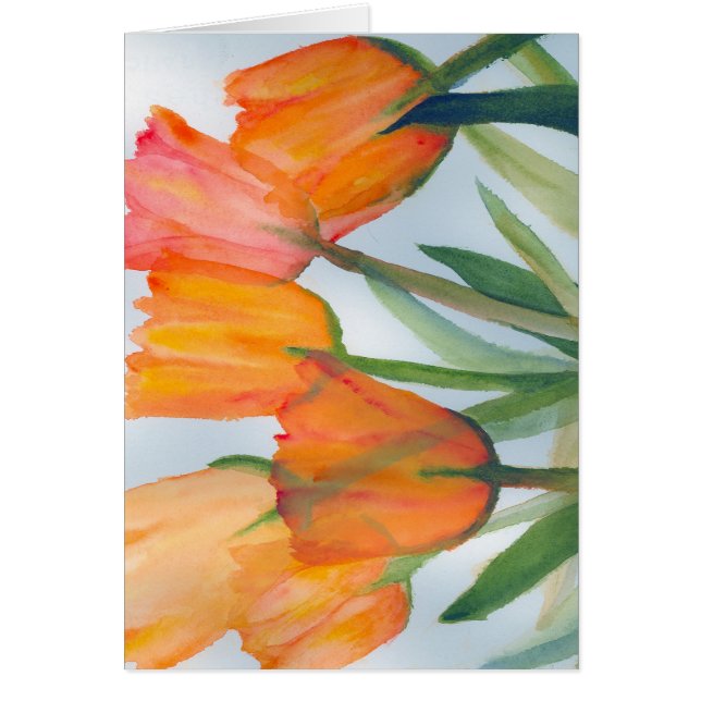 Cartão Laranja Citrus Tulips (Frente)