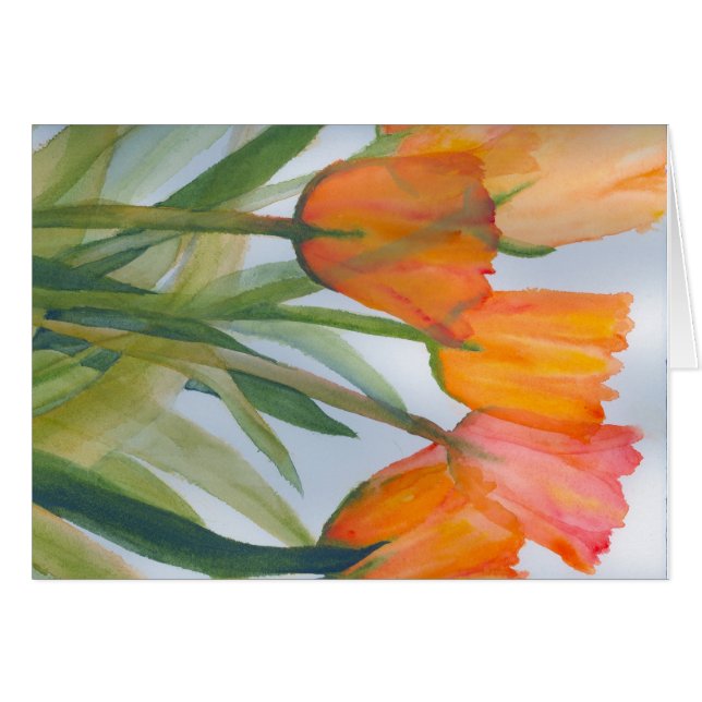 Cartão Laranja Citrus Tulips (Frente Horizontal)