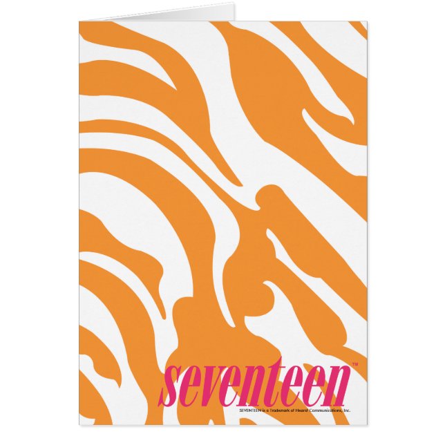 Cartão Laranja da zebra (Frente)