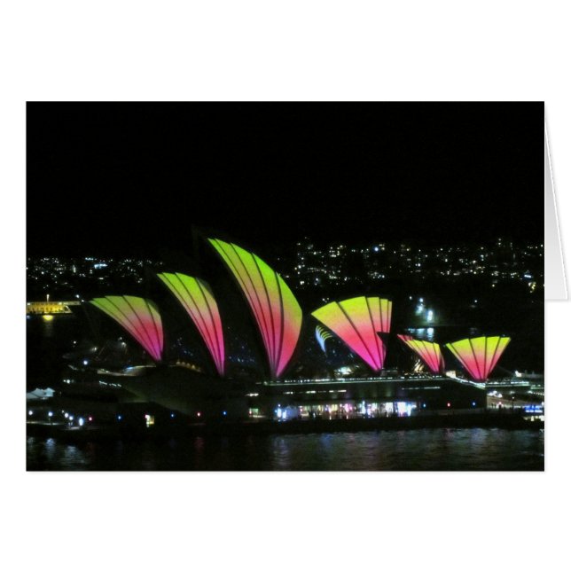 Cartão laranja de ópera sydney vivid (Frente Horizontal)