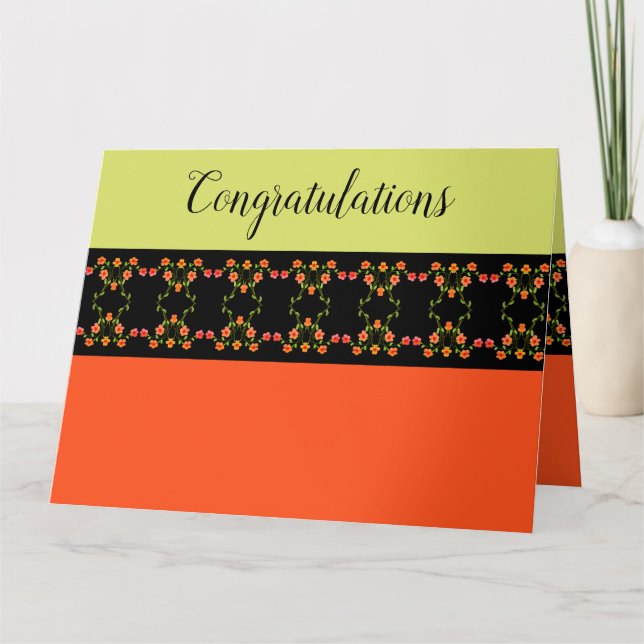 Cartão Laranja E Verde limão (Frente)