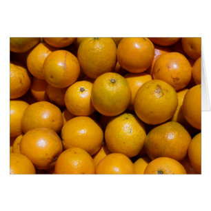 Cartão Laranja fruta no mercado da Flórida