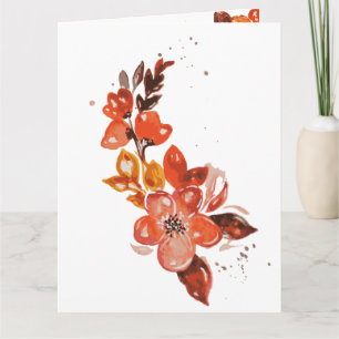 Cartão Laranja Laranja Laranja Arte Floral