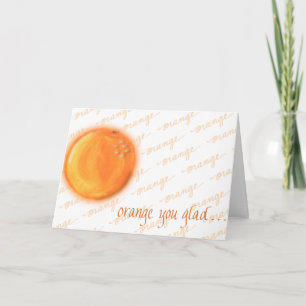 Cartão Laranja você está feliz?
