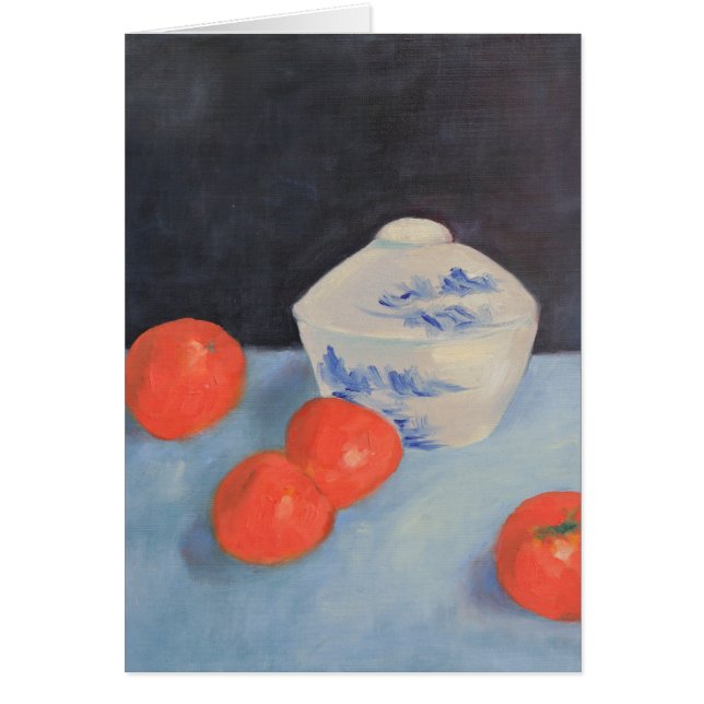 Cartão Laranjas e caquis (Frente)