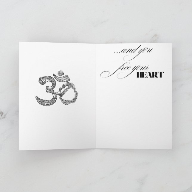 Cartão Larga-me a raiva - Buda Mindenga Citação da Camisa (Interior)