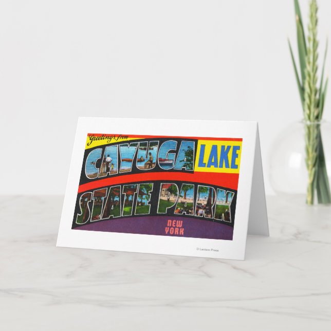 Cartão Large Letter Scenes, Greetings From 4 (Frente)