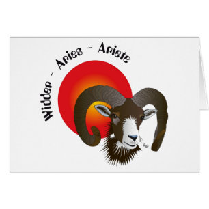 Cartão Largura - Sternzeichen Karte