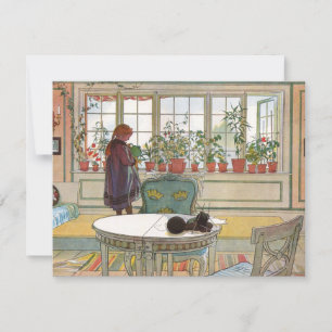 Cartão Larsson: Flores na janela