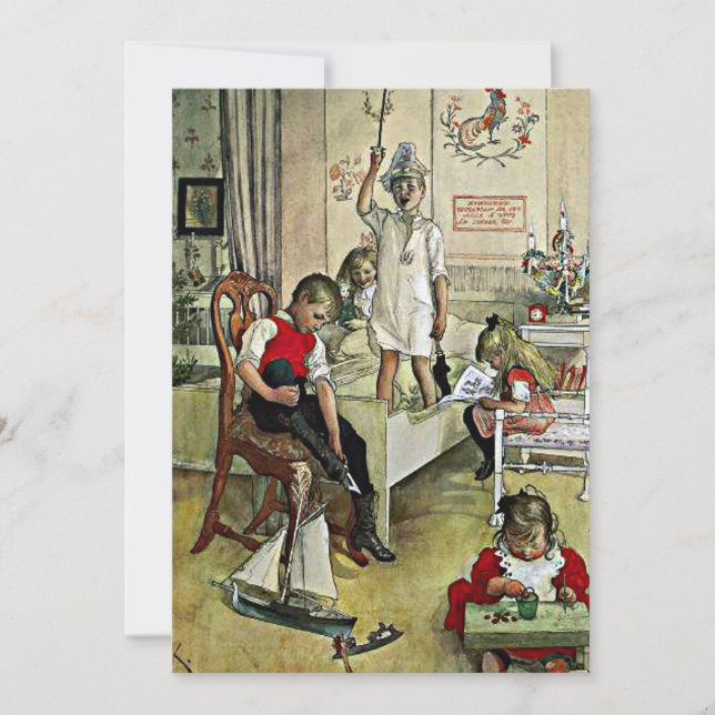 Cartão Larsson - Manhã de Natal (Frente)