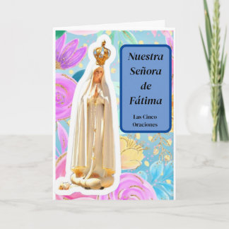 Cartão Las 5 oraciones reveladas por la Virgen de Fátima