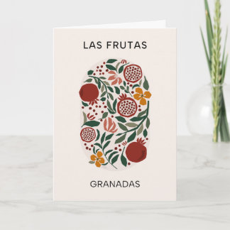 Cartão Las Frutas: Granadas - Mercado Pomegranato