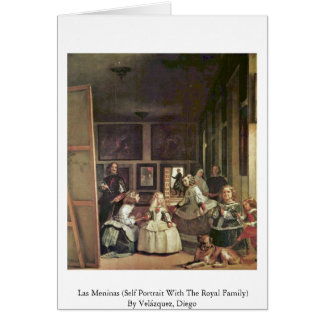 Cartão Las Meninas (retrato de auto com a família real)