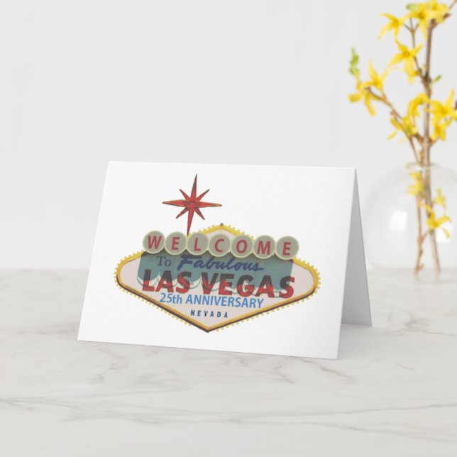Cartão Las Vegas 25th Anniversary Card (Flor Amarela)