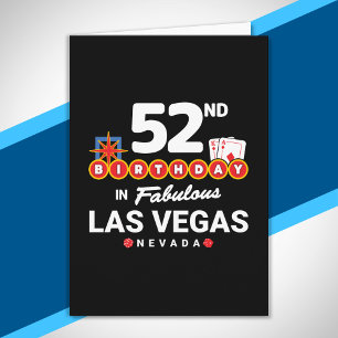 Cartão Las Vegas Birthday Party - 52nd Birthday In Vegas