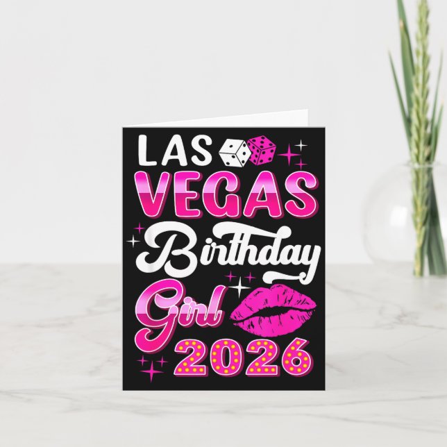 Cartão Las Vegas Girls Trip 2026 Cruise Trip Matching Bir (Frente)