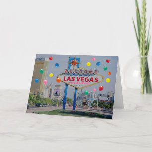 Cartão Las Vegas Happy 50th Birthday Card in Pink