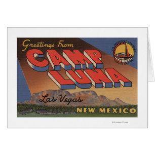 Cartão Las Vegas, New mexico - acampamento Luna