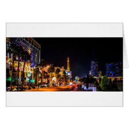 Cartão Las Vegas Night Lights Strip Eiffel Tower Casino