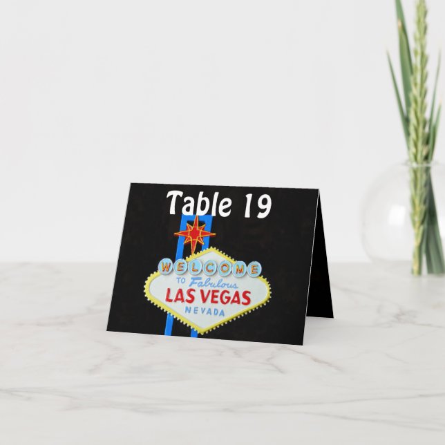Cartão Las Vegas Wedding Assigned Seating (Frente)