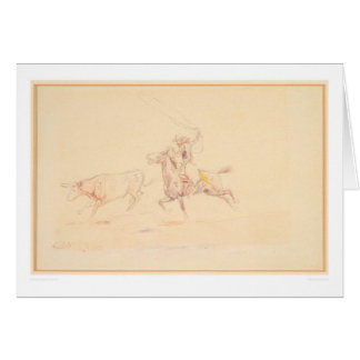 Cartão Lassoing o boi 1905 (1418A)