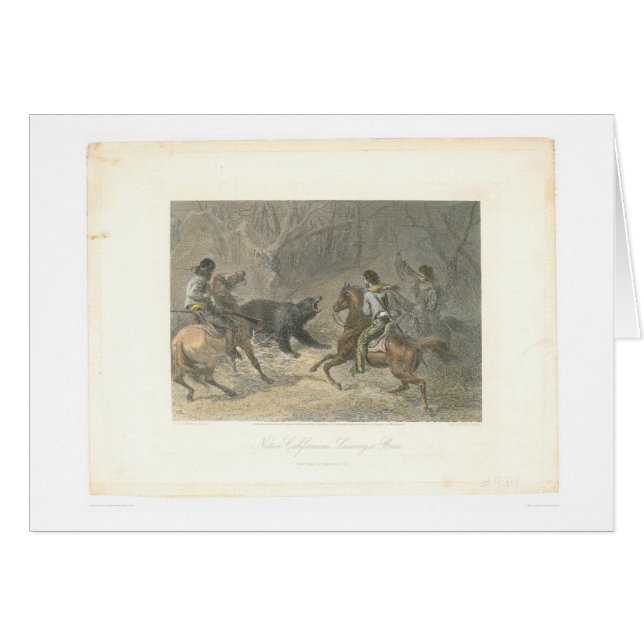 Cartão Lassoing um urso (1178A) (Frente Horizontal)