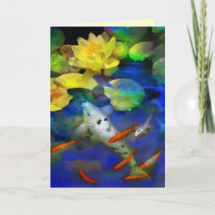 Cartão Last rays of the sun, Koi greeting card