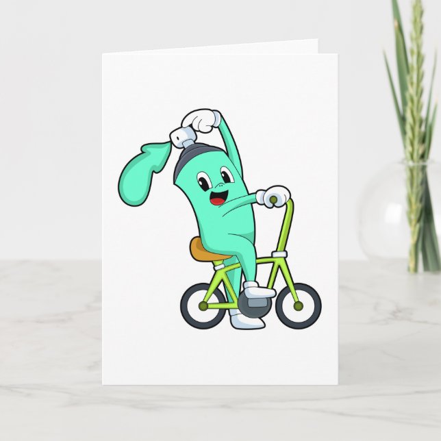 Cartão Lata de pulverização com Bicicleta (Frente)