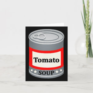 Cartão Lata de Sopa de Tomate Divertida Fantasia de Últim