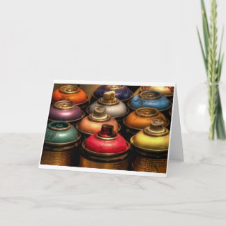 Cartão Latas da pintura pistola