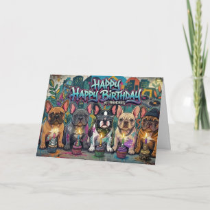 Cartão Latas de spray de tinta grafite para aniversário d