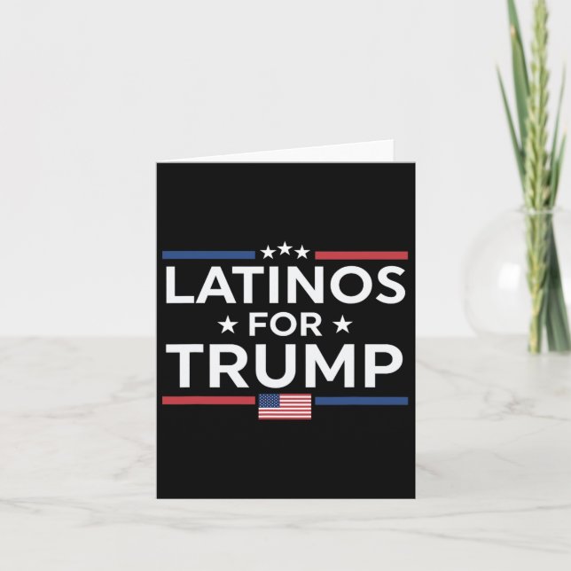 Cartão Latinos Pelo Trump 2024 - Eleição Presidente Trump (Frente)