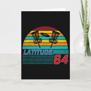 Cartão Latitude 64 Disco Golfe Retro Vintage Homens Mulhe
