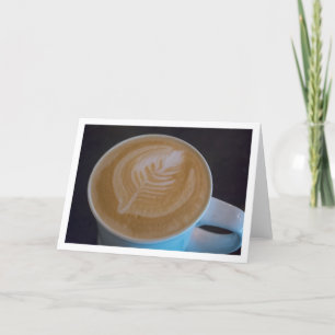 Cartão Latte Leaf Caffeine Addicto Café Vazio Lover