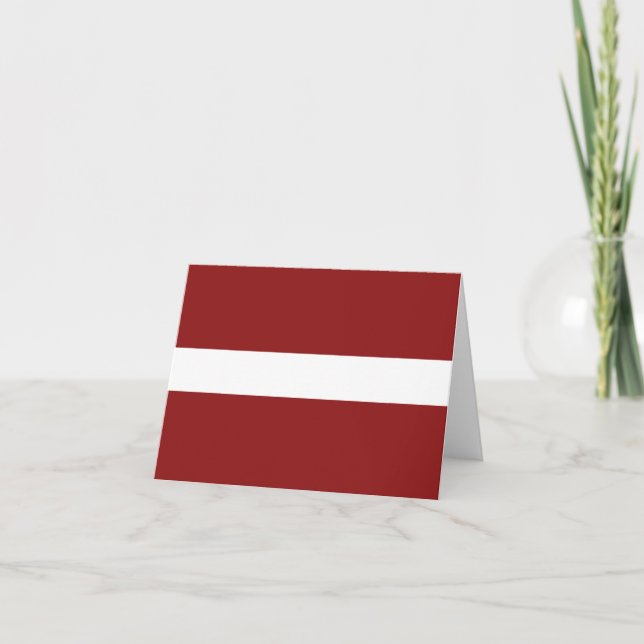 Cartão Latvia Flag Notecard (Frente)