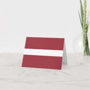 Cartão Latvia (Latvian) Flag