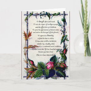 Cartão "Laugh often" Emerson Card