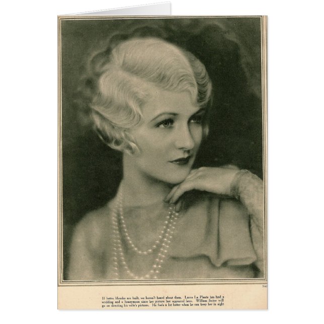 Cartão Laura LaPlante 1928 (Frente)