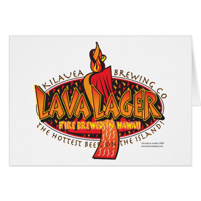 Cartão LAVA-LAGER Brewing Company (Frente Horizontal)