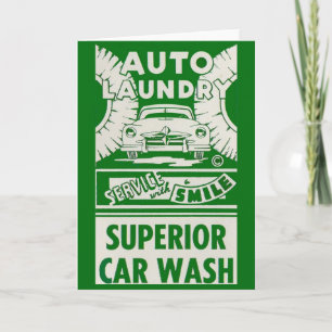 Cartão Lava-roupa automática do carro 1950s