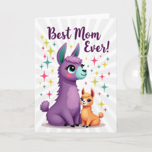Cartão Lavanda Animal Melhor Mãe do Mundo